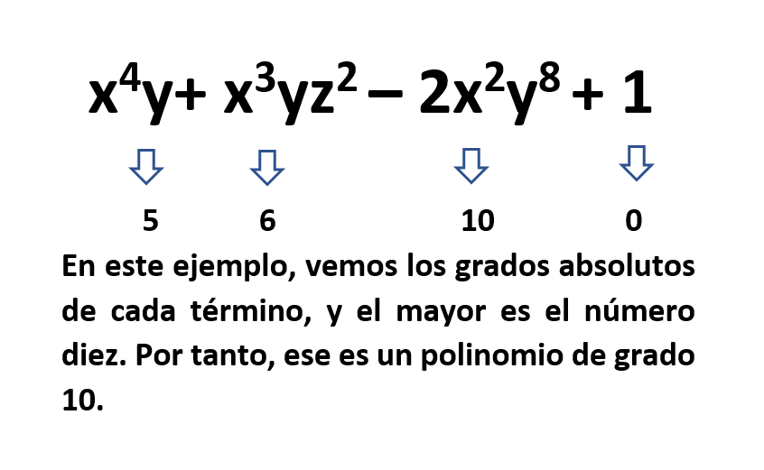 grado de un polinomio de dos variables 